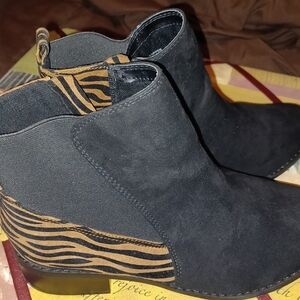 Stylish Black and Brown Ankle Boots